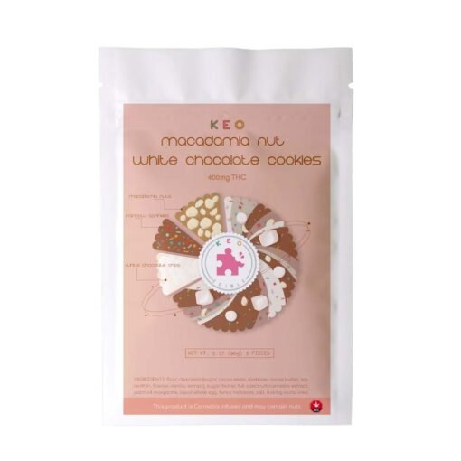 THC-Keks mit Macadamia-Nüssen und weißer Schokolade | 400 mg THC | Keo Edibles